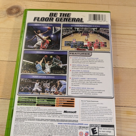 NCAA March Madness 2005 for Xbox - Green Case Pre-owned - Picture 3 of 6